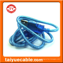 Прозрачный синий USB-кабель стандарта USB 2.0